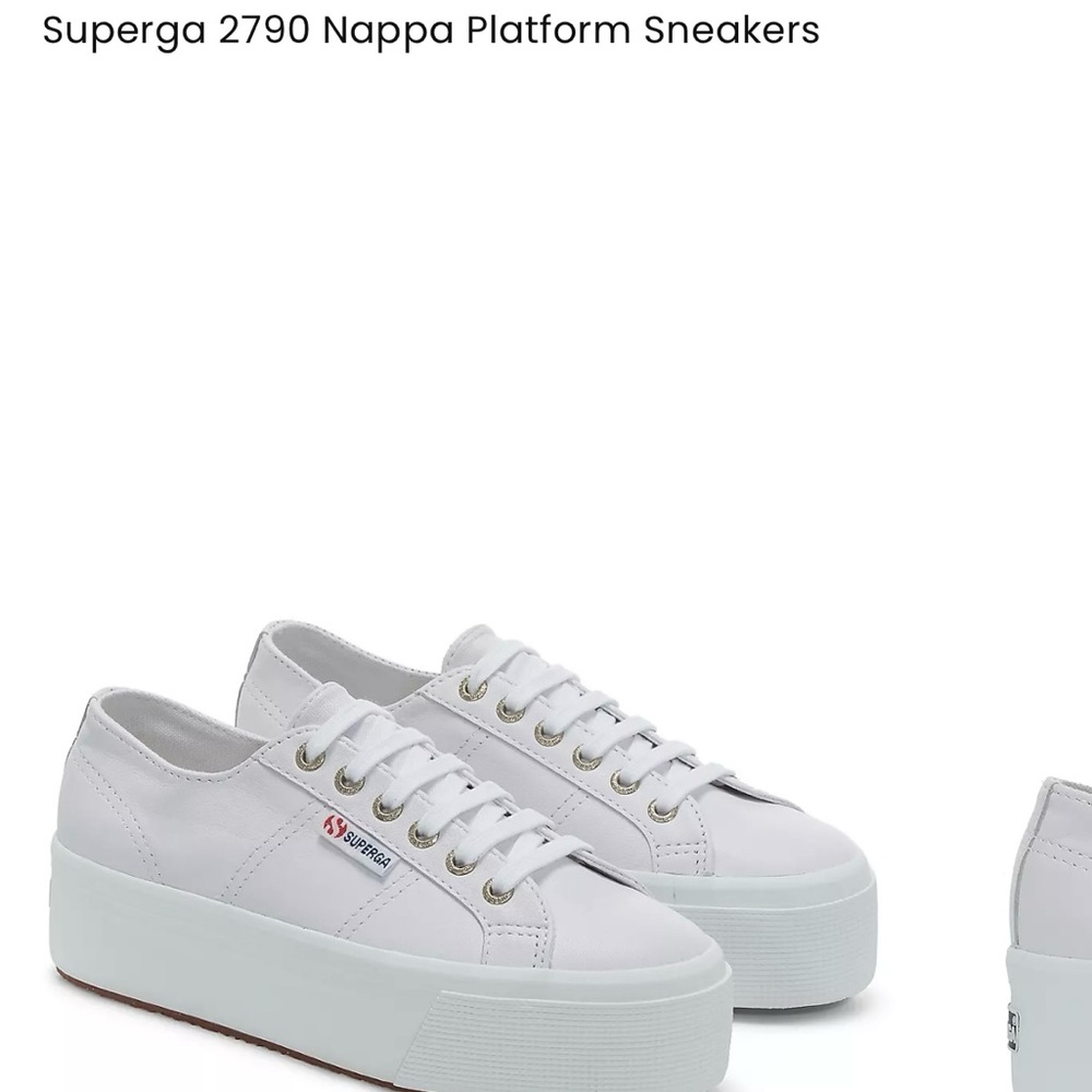 Superga ALL LEATHER Nappa Platform Sneakers